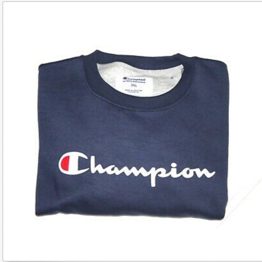 Champion Long Sleeve Spell Out Crewneck Sweatshirt - Picture 5 of 7